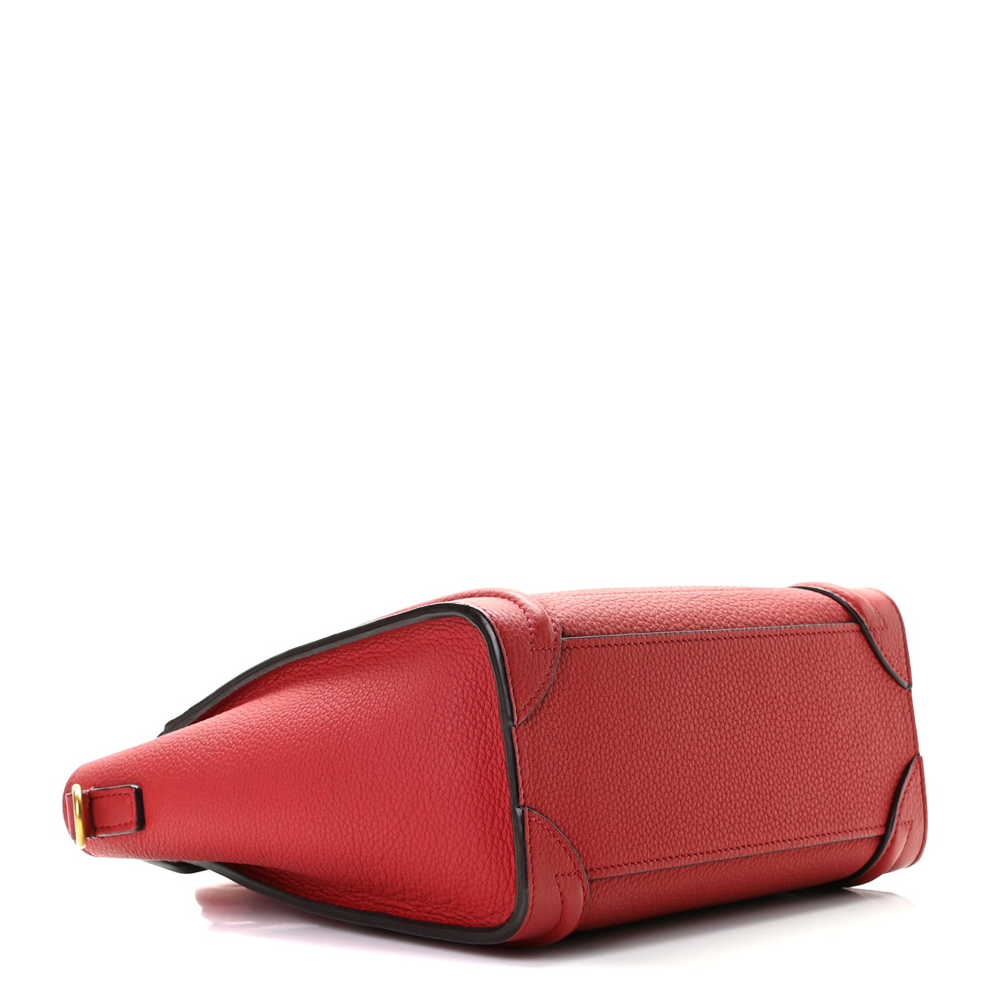 Drummed Calfskin Nano Luggage Red