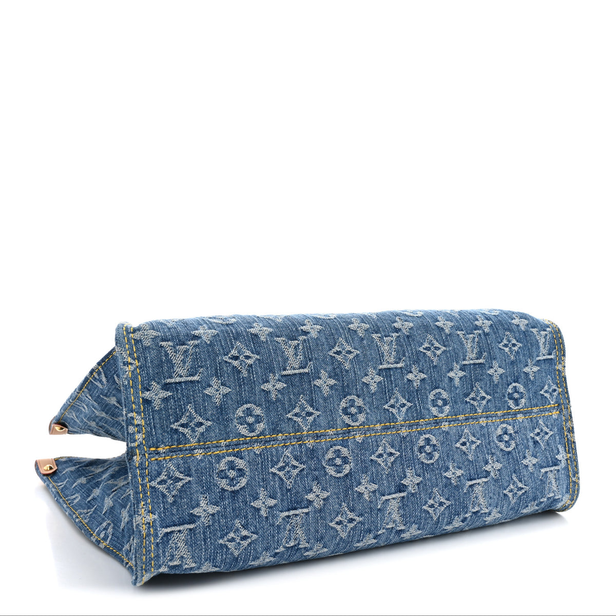 Louis Vuitton Monogram Denim Onthego MM Blue 4 of 11