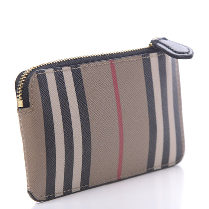 Burberry E-Canvas Calfskin Icon Stripe Zip Coin Case Archive Beige 3 of 6