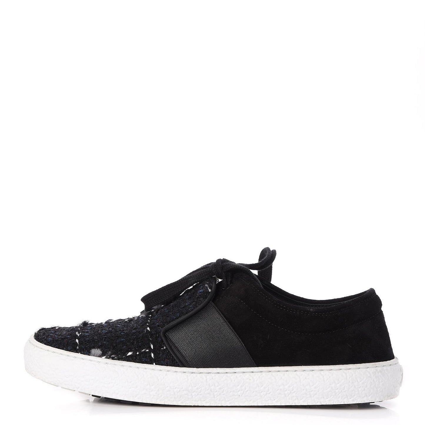 Suede Tweed Sneakers 38 Black