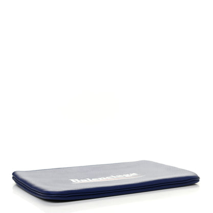 Balenciaga Calfskin Political Campaign Logo Pouch Bleu 4 of 7