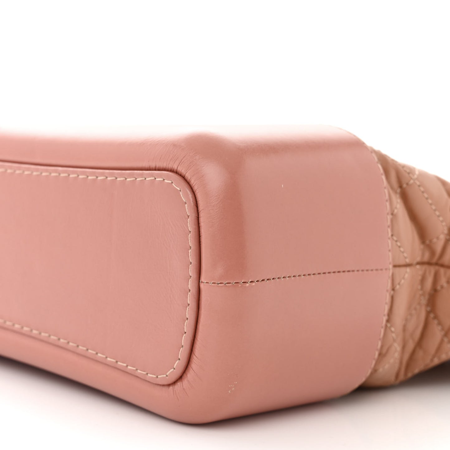 Aged Calfskin Quilted Medium Gabrielle Shopping Tote Pink