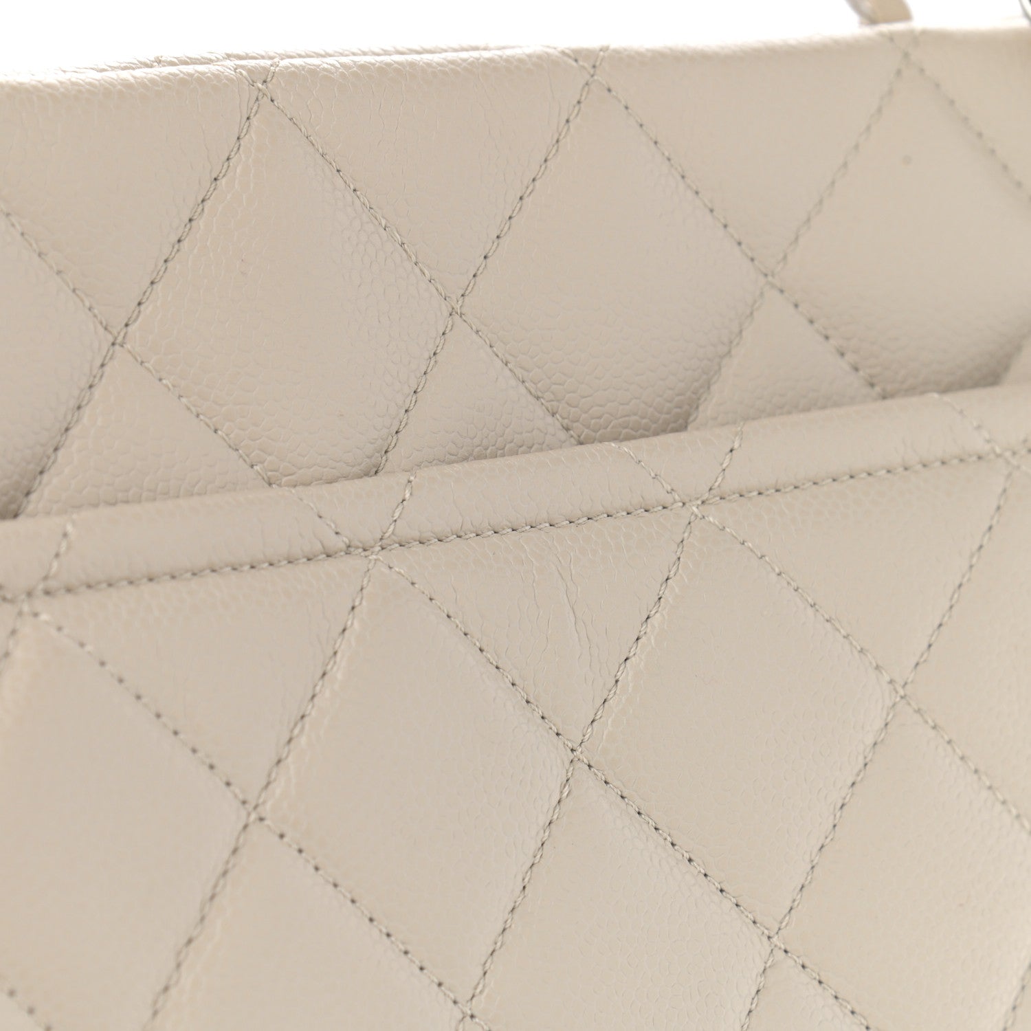 Chanel Caviar Quilted Timeless CC Soft Tote Off White 15 of 16
