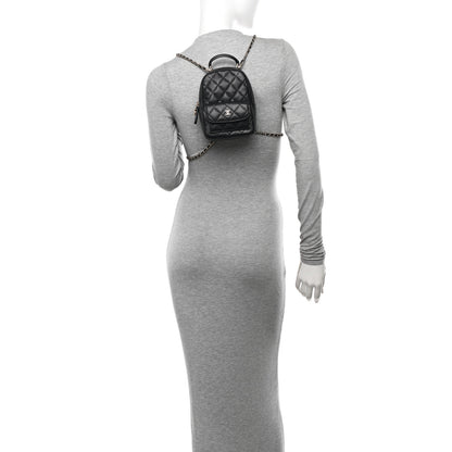 Chanel Caviar Quilted CC Mini Classic Backpack Black 2 of 10