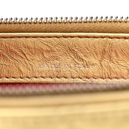 Chanel Metallic Aged Calfskin Quilted Small Gabrielle Clutch With Chain Gold 7 of 13