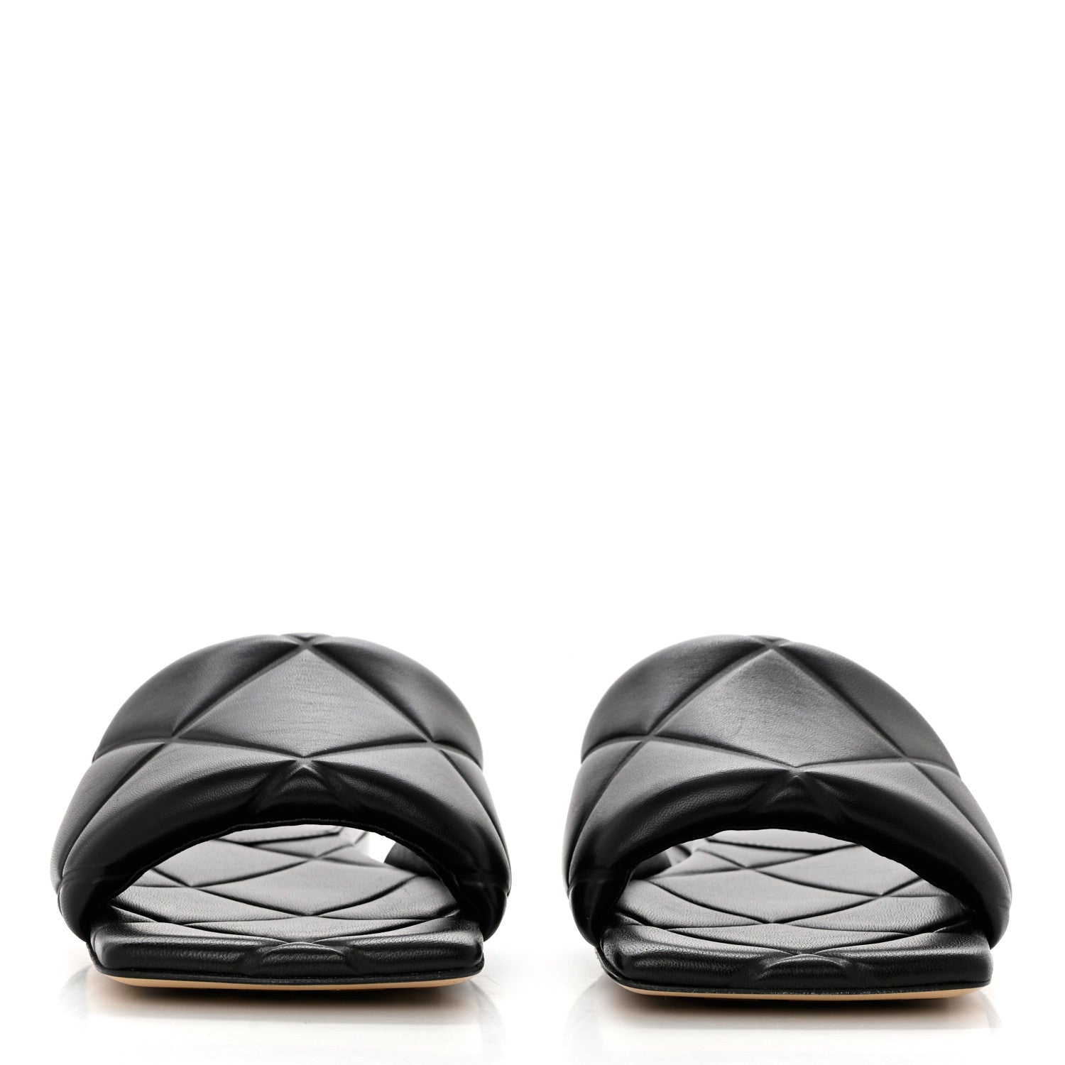 Bottega Veneta Nappa Quilted Rubber Lido Flat Sandals 38 Black 2 of 7