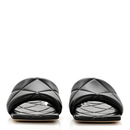 Bottega Veneta Nappa Quilted Rubber Lido Flat Sandals 38 Black 2 of 7