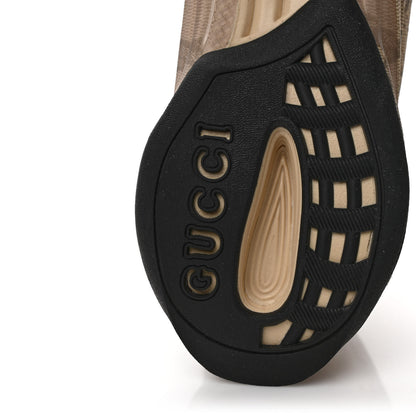 Gucci Ultralight Plume Calfskin Monogram Printed Mens Gucci Run Sneakers 8 Beige Ebony 7 of 10