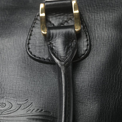Burberry Textured Calfskin Crest Embossed Large Tote Black 13 of 13