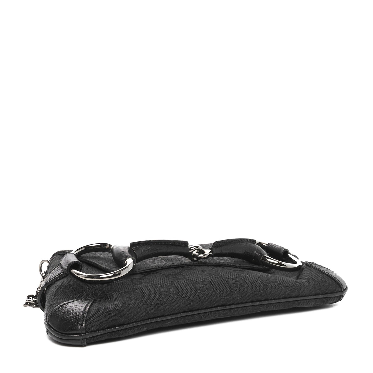 Monogram Horsebit Chain Clutch Black