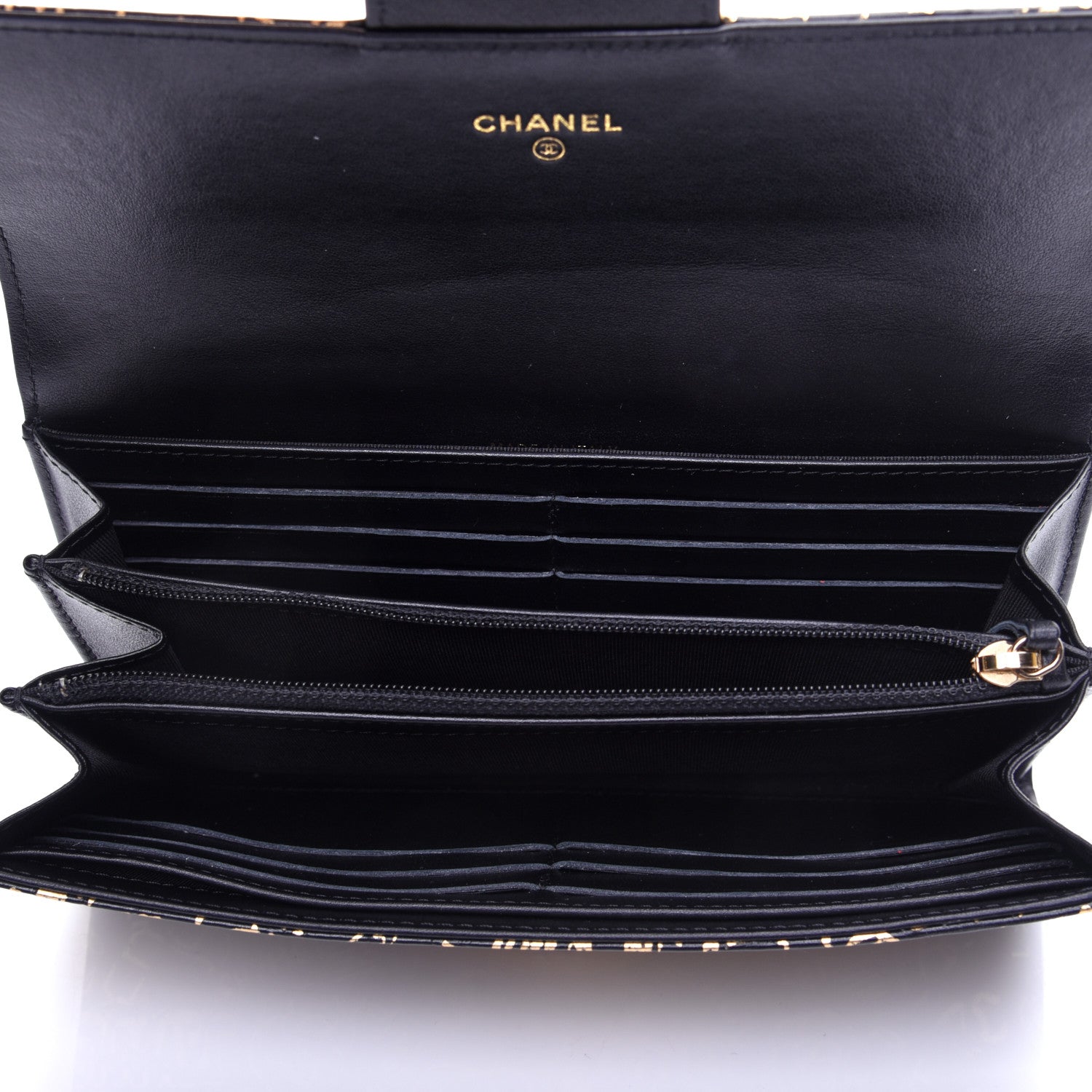 Chanel Calfskin Crocodile Embossed Graffiti 2.55 Cocodile Reissue Long Flap Black Gold 5 of 14