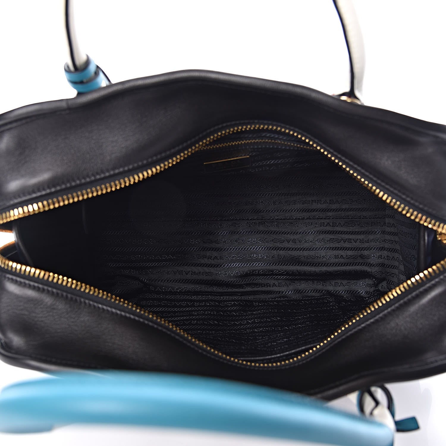 Prada Tessuto Nylon Quilted Impunturato Bauletto Baltico Fuoco 5 of 11