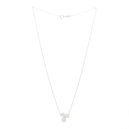 Tiffany Platinum Diamond Paper Flowers Pave Pendant Necklace 2 of 4