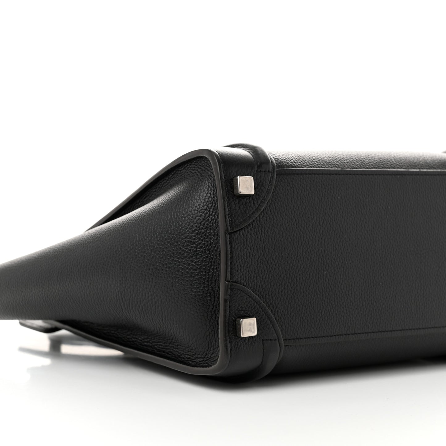 Drummed Calfskin Micro Luggage Black