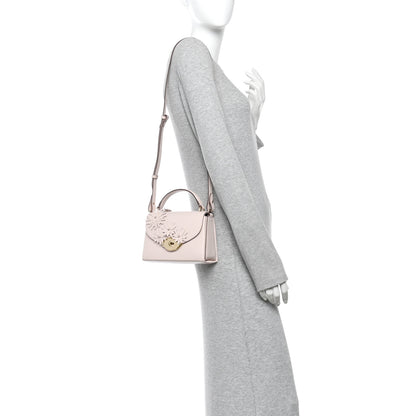 Mulberry High Gloss Calfskin Flowers Lana Small Top Handle Blossom Pink 2 of 9