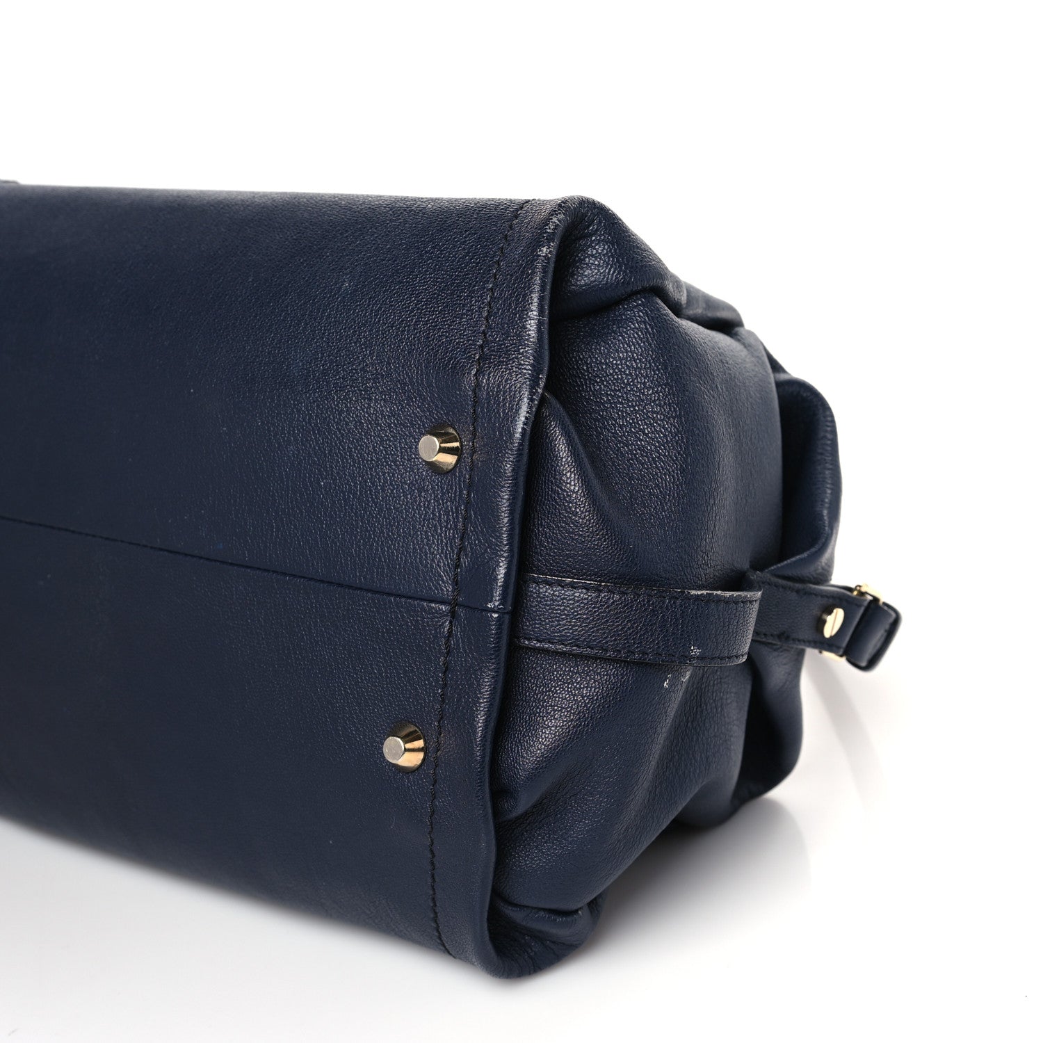 Lanvin Goatskin Trilogy Bowling Bag Navy 8 of 13