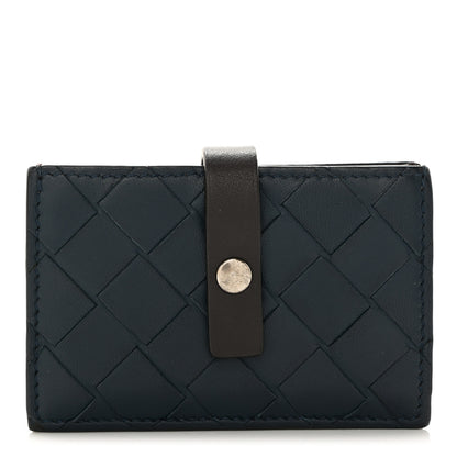 Bottega Veneta Nappa Intrecciato Accordion Card Holder Deep Blue Fondant 1 of 7