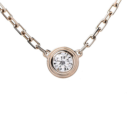 Cartier 18K Pink Gold Diamond SM D'Amour Pendant Necklace 4 of 6