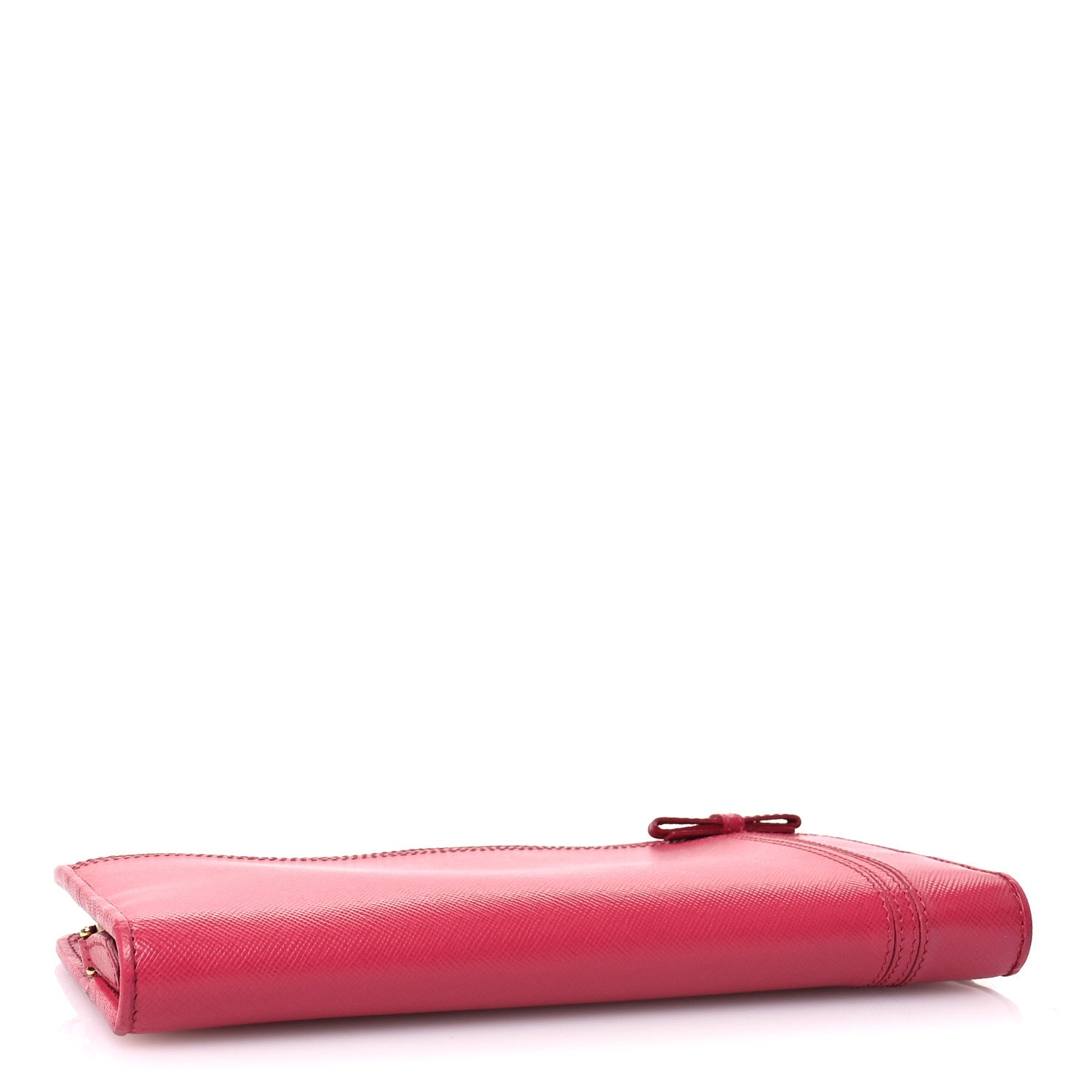 Prada Saffiano Continental Double Snap Wallet  Peonia 4 of 8
