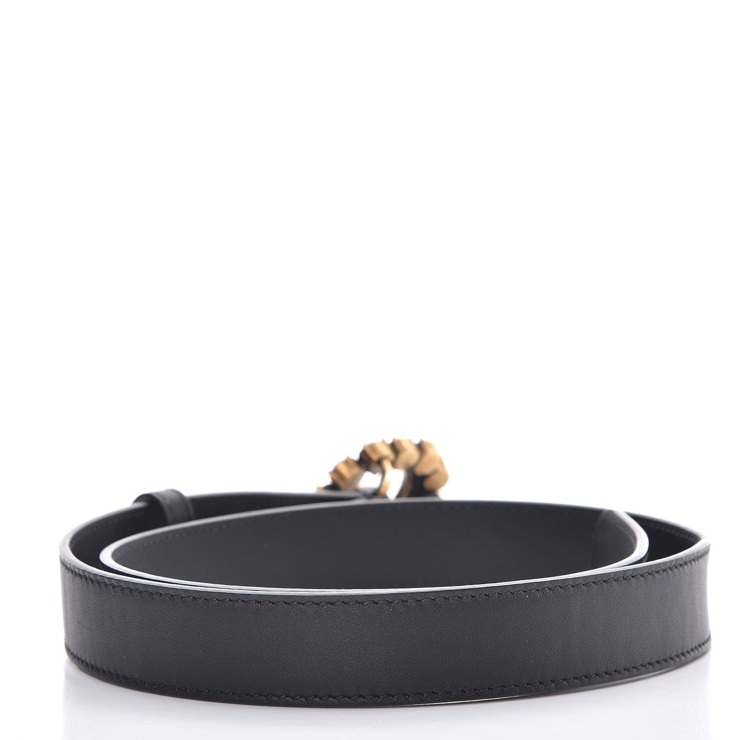 Calfskin Crystal Double G 30mm Belt 75 30 Black