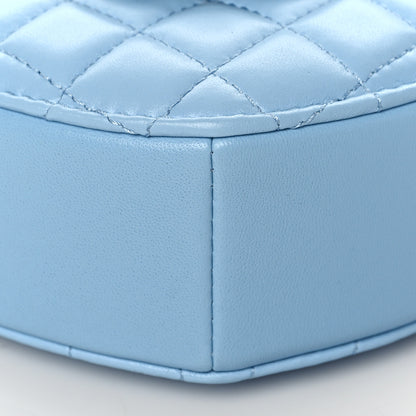 Chanel Lambskin Quilted CC In Love Heart Bag Light Blue 9 of 9