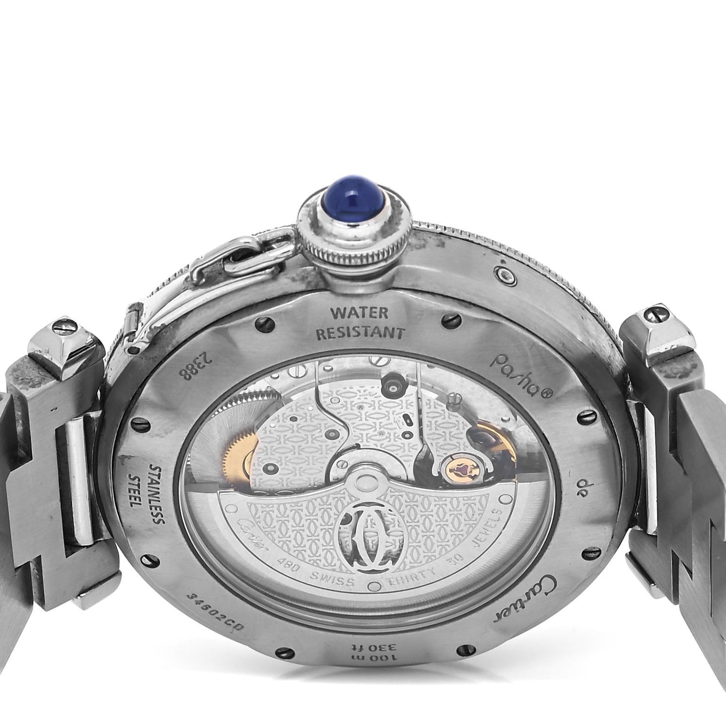 Stainless Steel 38mm Pasha C GMT Chronograph Automatic Watch