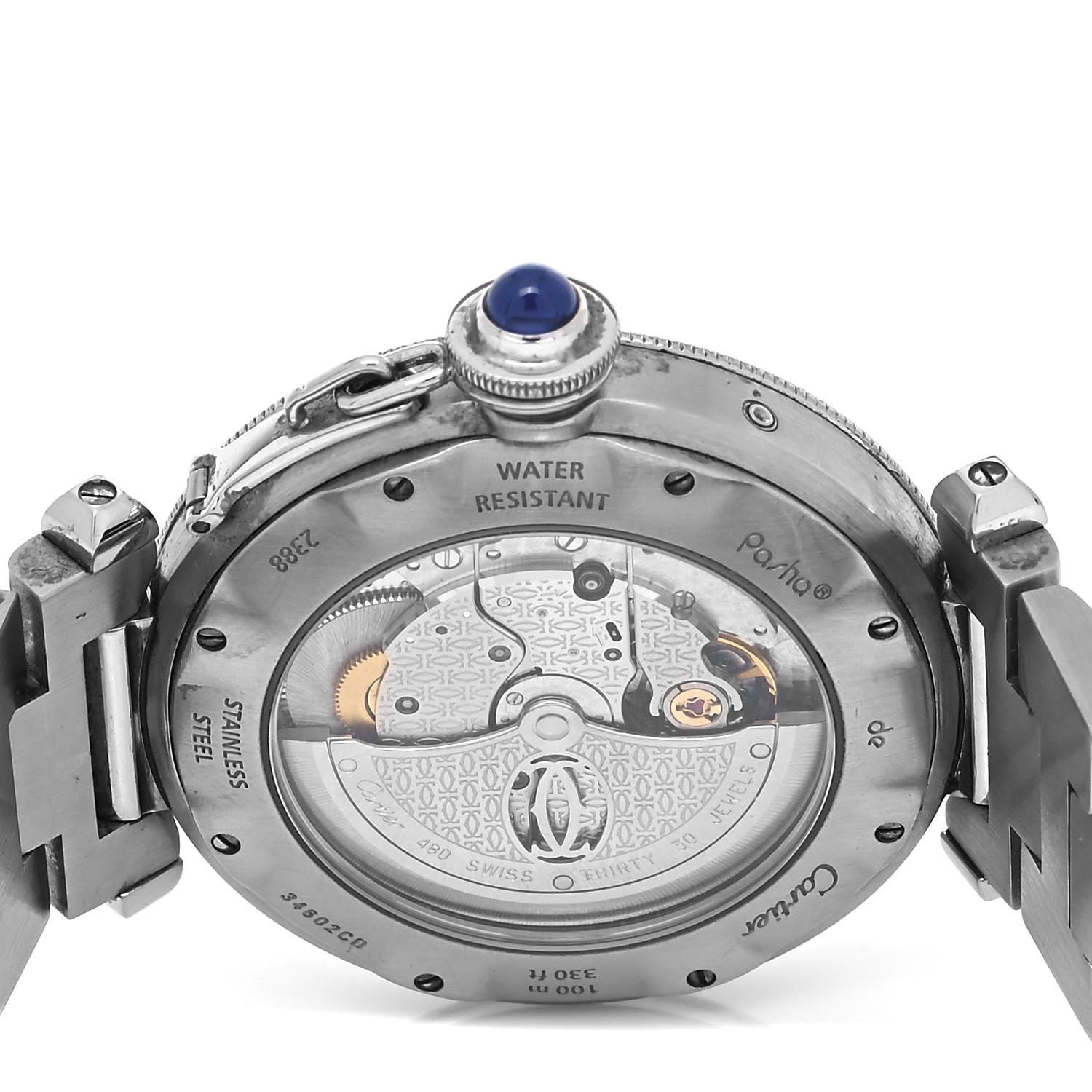 Cartier Stainless Steel 38mm Pasha C GMT Chronograph Automatic Watch 4 of 4