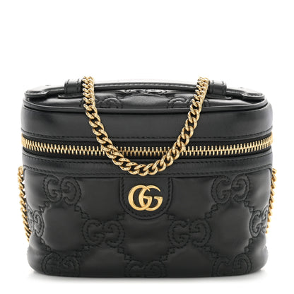 Gucci Calfskin GG Matelasse Mini Top Handle Bag Black 1 of 10