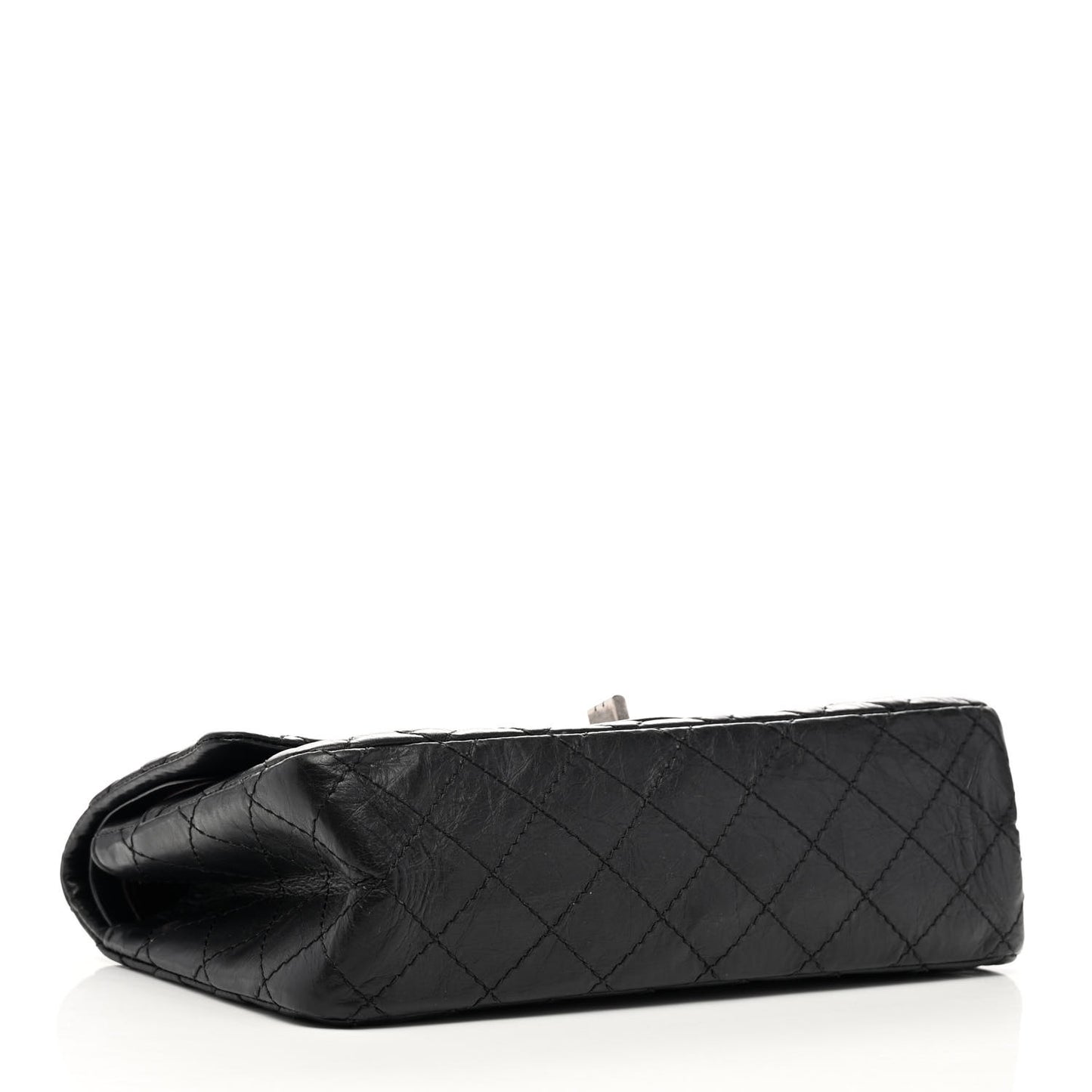 Aged Calfskin Quilted 2.55 Reissue 225 Flap Black