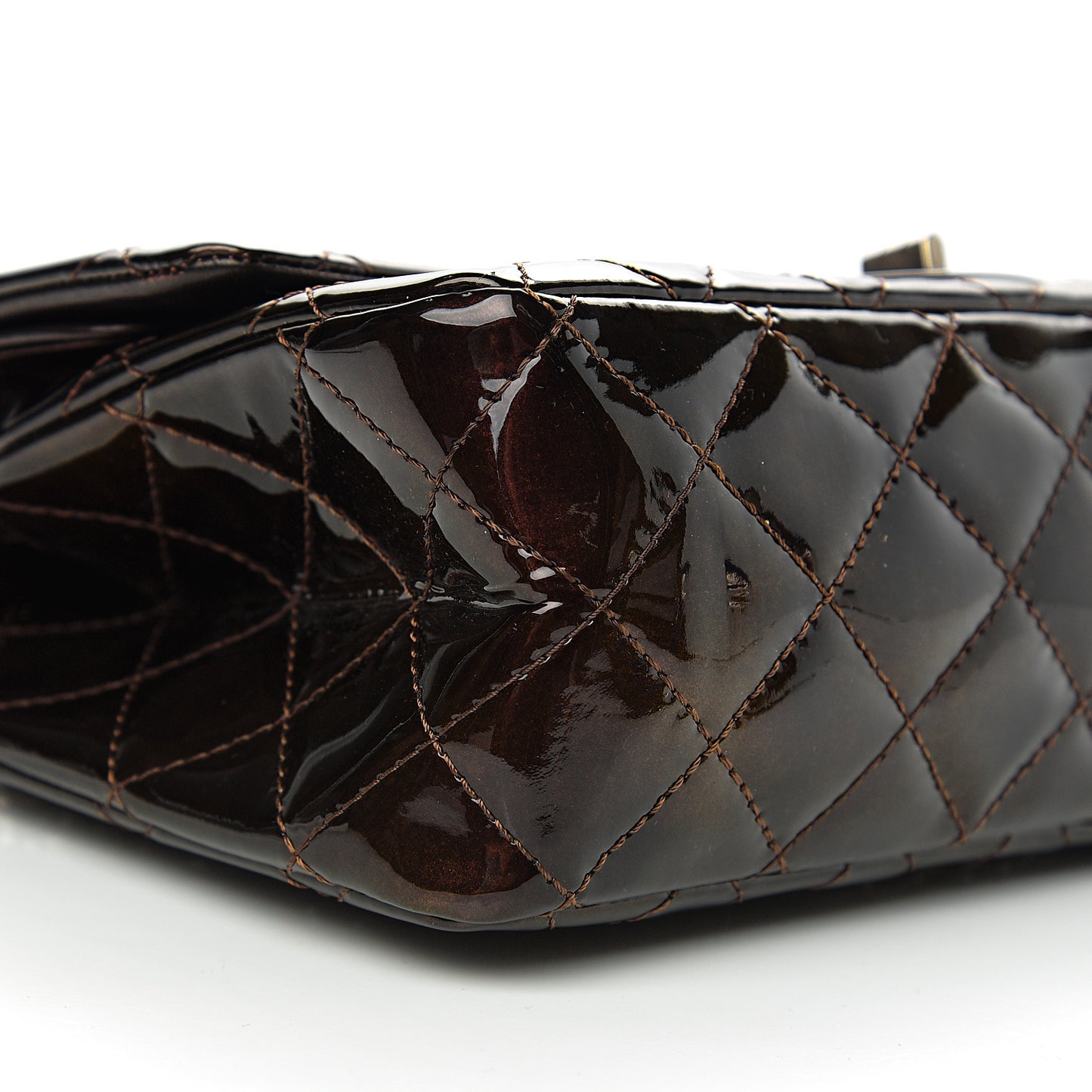 Distressed Patent Quilted 2.55 Reissue 227 Flap Black