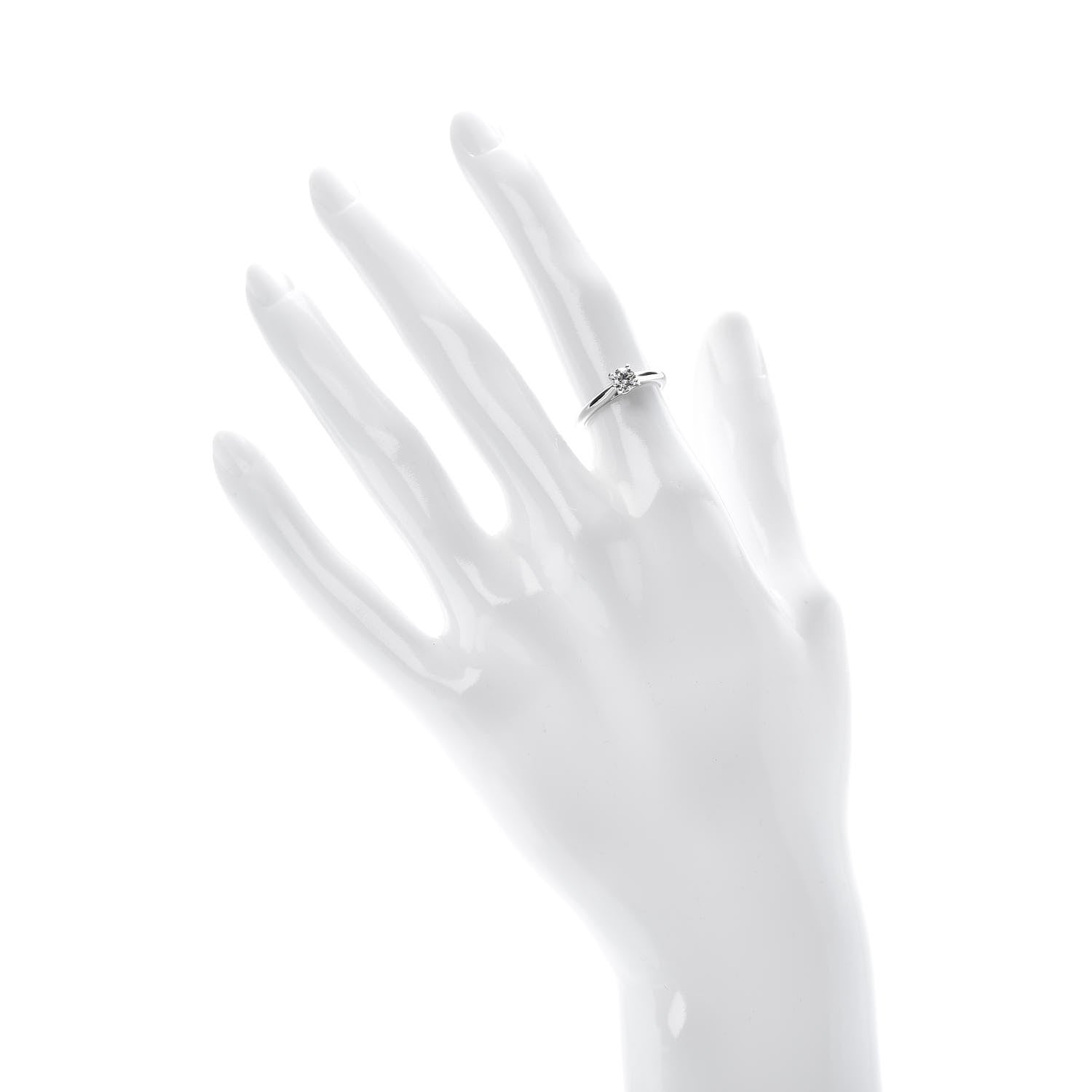 Cartier Platinum Diamond .30ct 1895 Solitaire Engagement Ring 48 4.5 2 of 8