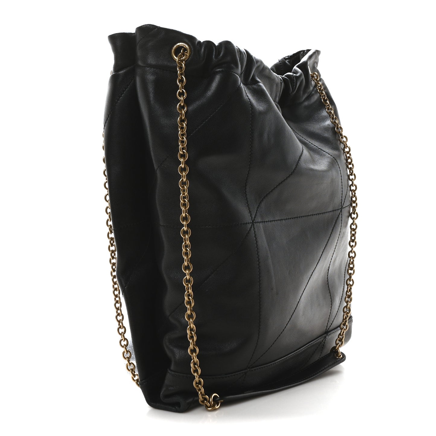Lambskin Matelasse Monogram Medium Jamie 4.3 Pochon Black