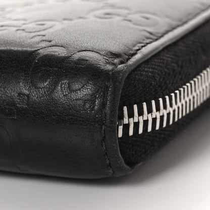 Gucci Guccissima Large Twins Zip Around Wallet Black 8 of 8