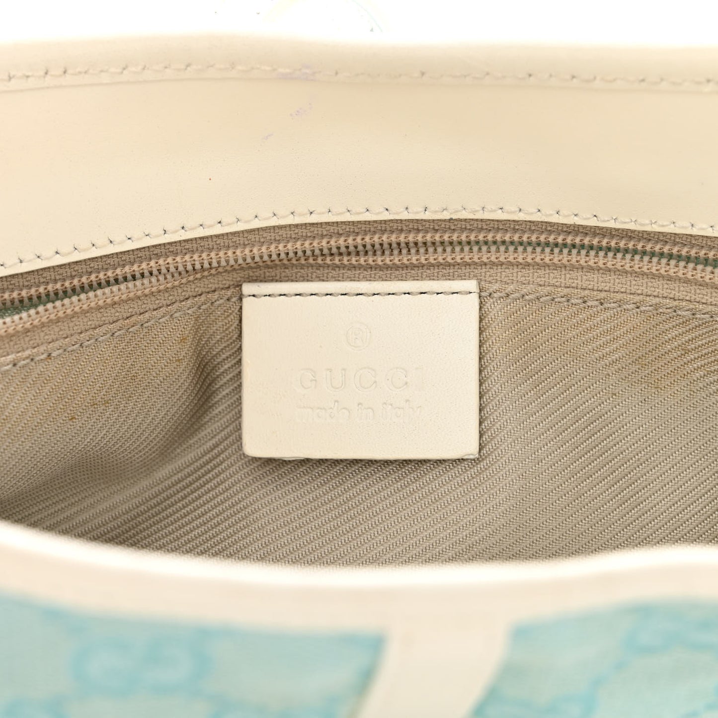 Monogram Lobster Clasp Jackie O Hobo Blue White
