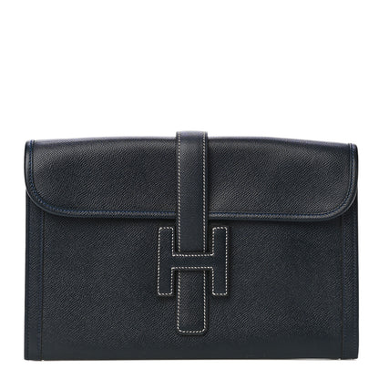 Hermes Courchevel Jige PM Clutch Indigo 1 of 9