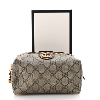 Gucci Soft GG Supreme Monogram Calfskin Medium Ophidia Cosmetic Case Beige Ebony New Acero 8 of 8