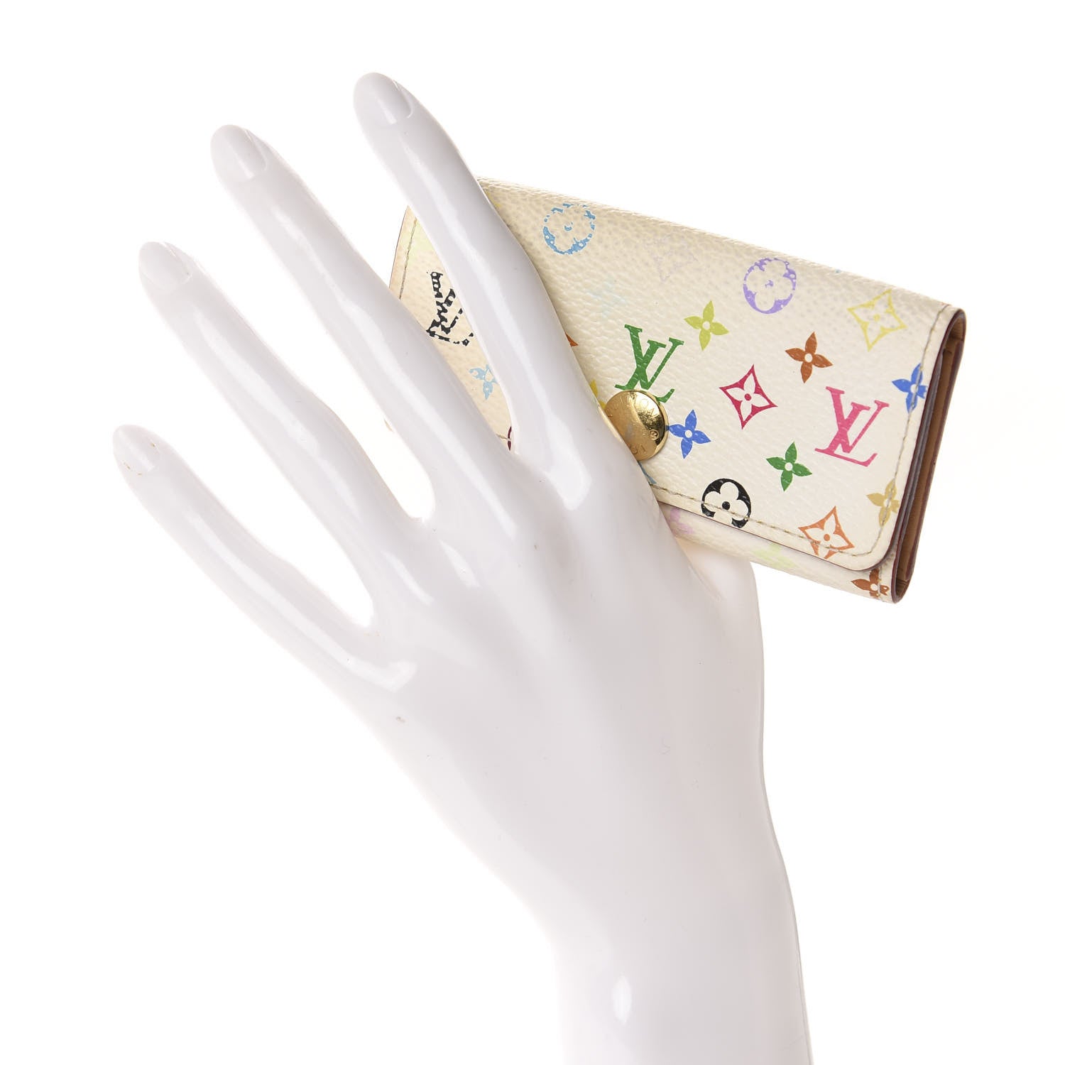 Louis Vuitton Monogram Multicolor Multicles 4 Key Holder White 2 of 8