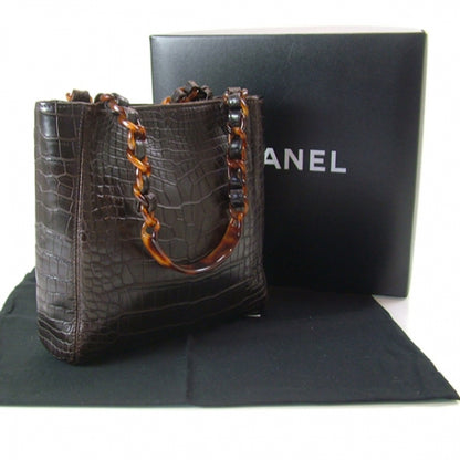 Chanel Matte Alligator Petit Shopper Cocoa 3 of 11