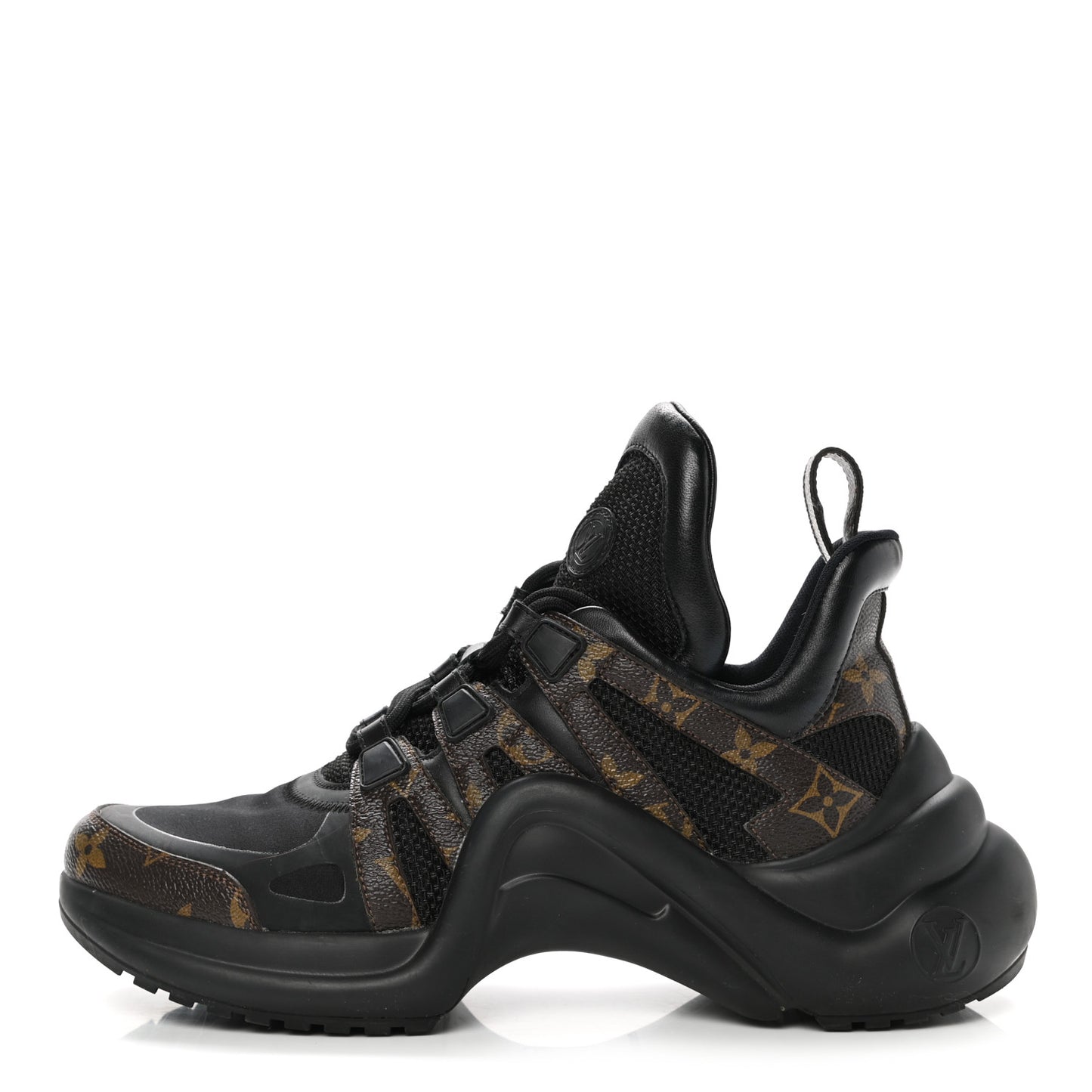 Calfskin Patent Monogram LV Archlight Sneakers 38.5 Black