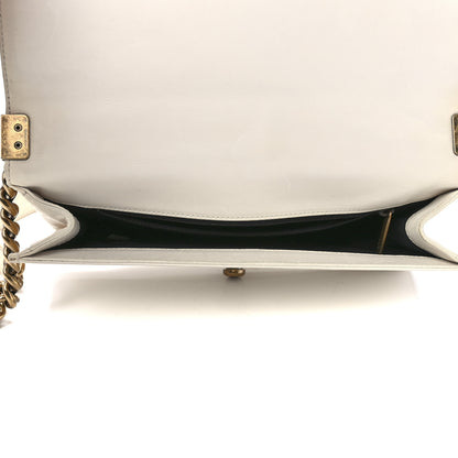 Chanel Glazed Calfskin Medium Boy Flap White 5 of 12