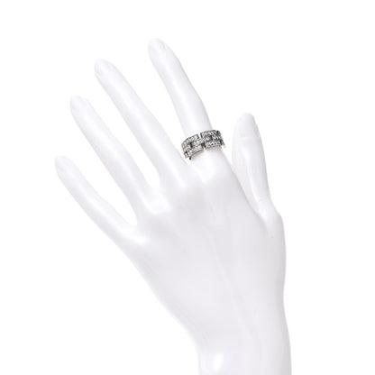Cartier 18K White Gold Diamond Maillon Panthere 3 Half Rows Paved Ring 52 6 2 of 7
