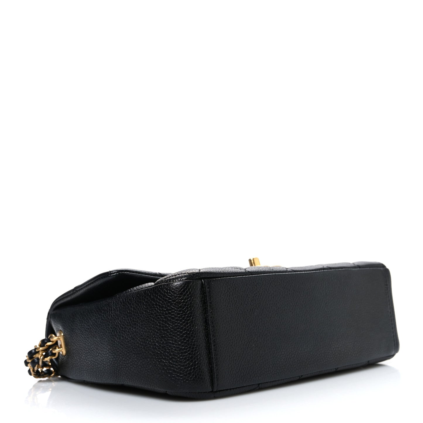 Caviar Quilted Chain Soul Flap Black