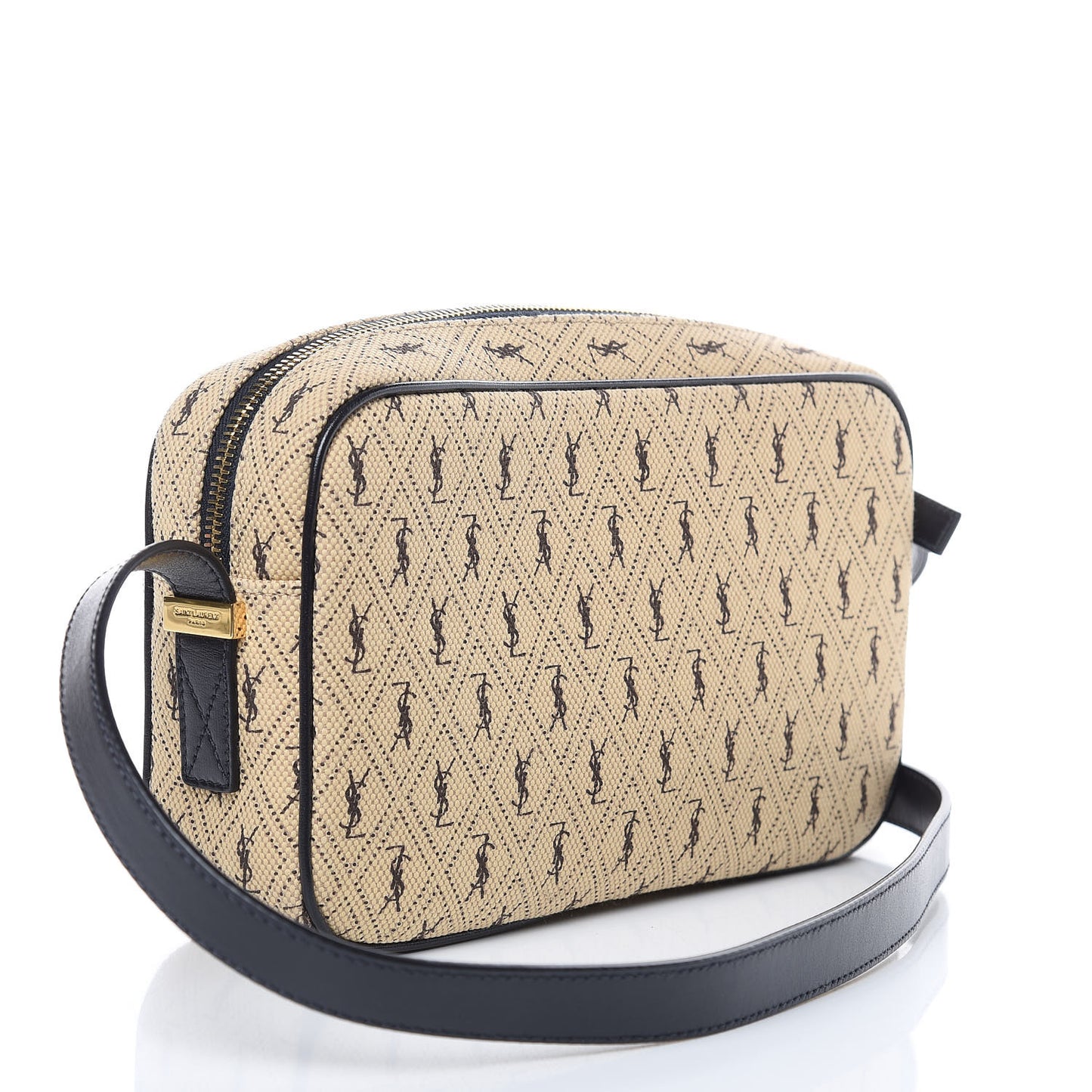Canvas Monogram All Over Camera Bag Beige