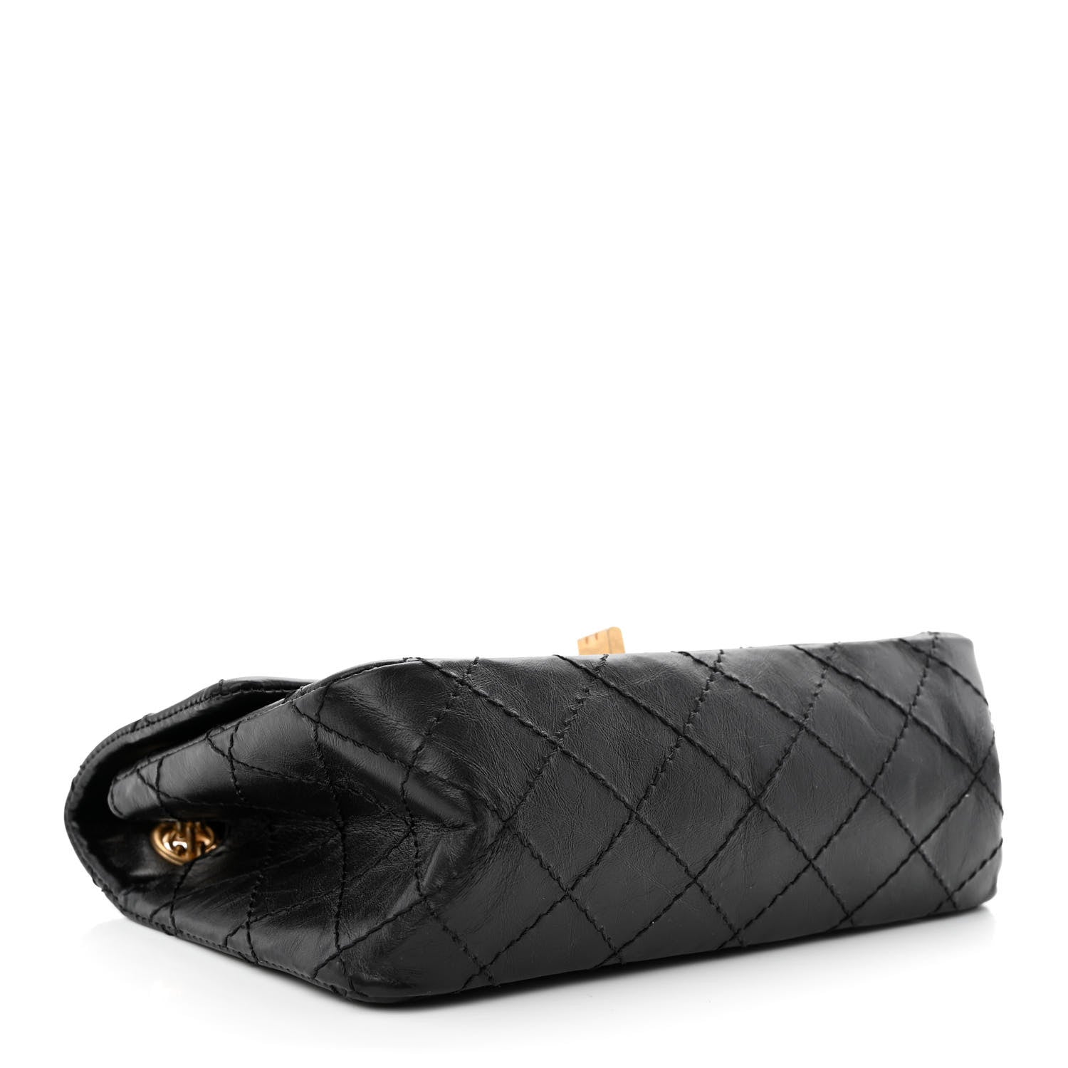 Chanel Aged Calfskin Quilted 2.55 Reissue Mini Flap Black 4 of 11