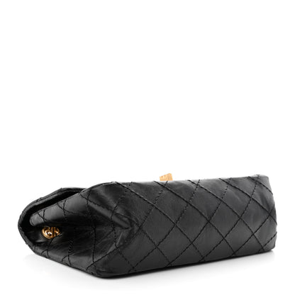 Chanel Aged Calfskin Quilted 2.55 Reissue Mini Flap Black 4 of 11