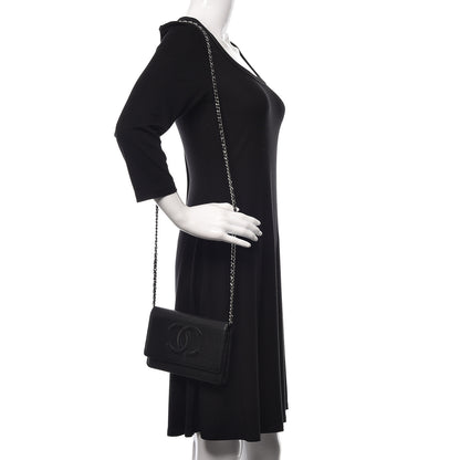 Chanel Caviar Timeless CC Wallet On Chain WOC Black 2 of 16