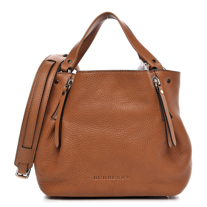 Burberry Grainy Calfskin House Check Small Maidstone Saddle Brown 1 of 7