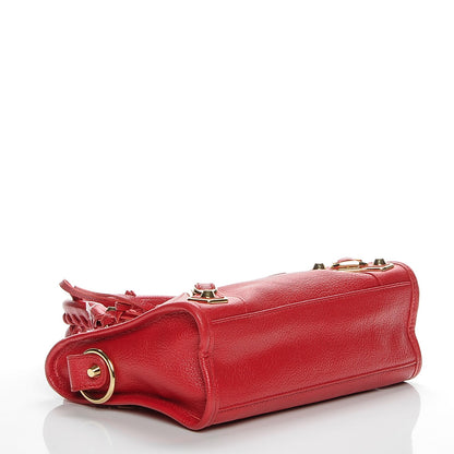 Balenciaga Chevre Gold Metallic Edge Hardware Mini City Rouge Grenade 4 of 6