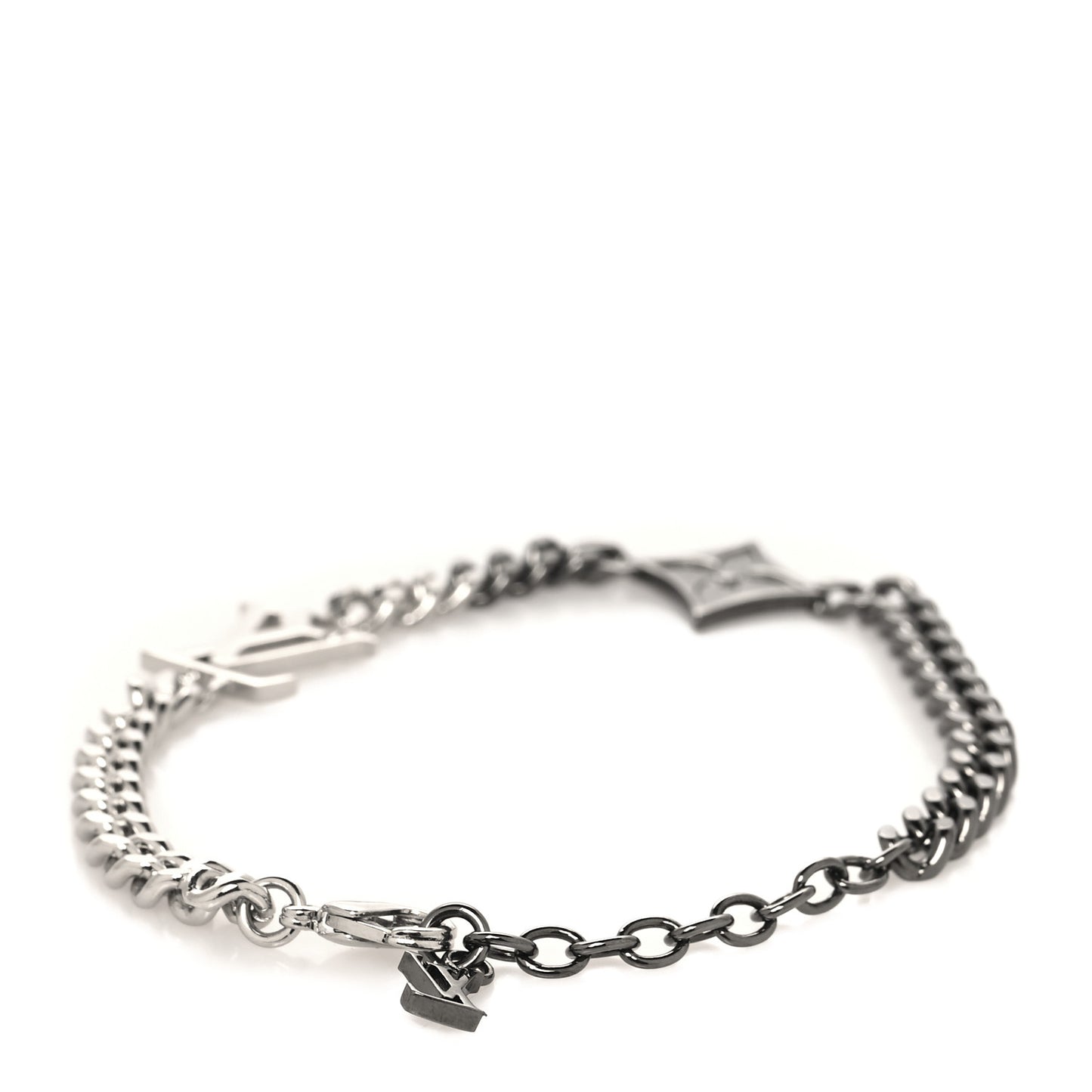 Brass LV Instinct Bracelet Silver