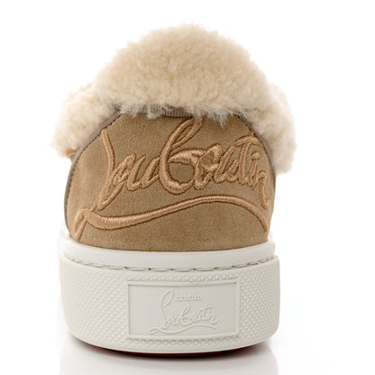 Christian Louboutin Suede Shearling Fun Vierissima Flat Sneakers 37 Atlas 6 of 8